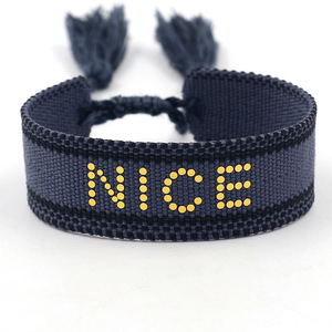 Cadeaux promotionnels Happy <span class=keywords><strong>Nice</strong></span> Mom love Letter Woven Bracelet Creative Fashion Holiday Gift New Custom Promotional Wristbands - Product Image 3