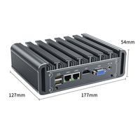 Mini PC industriel sans ventilateur, châssis compact, processeur Core I3/i5/i7, 2 ports RS232 COM, 2 ports LAN, USB3.0, VGA, compatible Windows/Linux, en stock pour les systèmes de point de vente