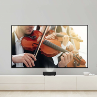 Vidéoprojecteur Laser TV 5000 Lumens, Projecteur 4K Laser TV Smart pour Home Cinéma avec Écran de Projection ALR