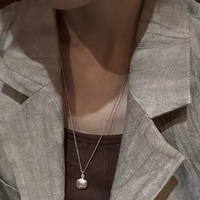 Collier irrégulier en argent 925 en forme de bouteille, collier pull pour femme, accessoires simples pour le quotidien