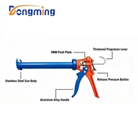 Pistolet à mastic manuel à tige lisse, outil manuel multifonctionnel et industriel pour le mastic silicone, le colle à verre et les joints de construction, permettant une application sans effort