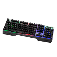 Clavier de jeu à membrane filaire USB 104 touches, rétroéclairage RGB, Plug and Play, prix usine