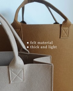 Recycled RPET Felt Shopping <strong>Storage</strong> <strong>Bag</strong> <strong>Large</strong> Felt Tote Shoulder <strong>Bag</strong> Women's Felt Handbag - Product Image 2