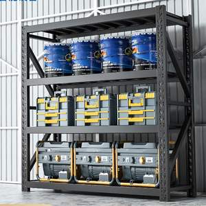 Estantería Apilable de 4 Niveles con Estructura de Acero de Nuevo Diseño, Capacidad de Carga de 300 kg, para Almacenamiento en Almacenes - Product Image 1