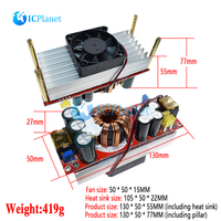 Convertisseur DC-DC 1500W 30A, module d'alimentation réglable CC CV, 10-60V à 12-90V
