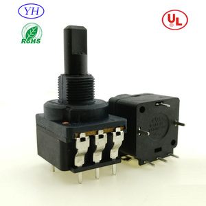 Potenciómetro regulador de intensidad WH116 de 500k 1M ohmios y 16mm con interruptor de presión de 10A, certificado UL, personalización profesional - Product Image 1