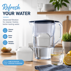 Cartucho de Filtro de Agua de Repuesto de Alto Rendimiento para Jarra Purificadora de Agua Doméstica, Carbón Activado - Product Image 1