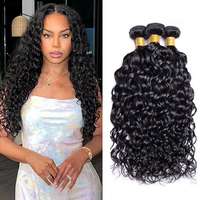 Fournisseur d'usine en gros Cheveux humains brésiliens Remy Water Wave, tissage à double trame, 100g, bruts et 100% non traités