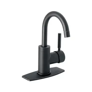 Master con 12 unità Short monocomando lavabo miscelatore, nero opaco, Foset Tubig - Product Image 1