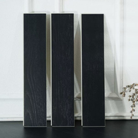 Plancher SPC à clipser, grain de bois noir et blanc, chevrons, PVC, noyau rigide en silicate de calcium, planches de vinyle pour la maison, l'hôtel et le commerce