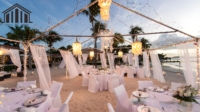 Tente de Mariage Personnalisable à Armature en Aluminium Blanc avec Éclairage LED, Rideaux Décoratifs et Bâche en PVC pour Événements Extérieurs et Expositions