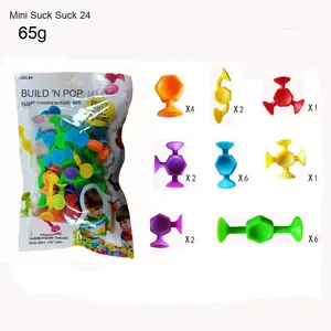 Paquete sensorial de creatividad para niños, plástico educativo blandos de bloques de construcción, montaje versátil para enseñanza de jardín de infantes, diversión de succión - Product Image 4
