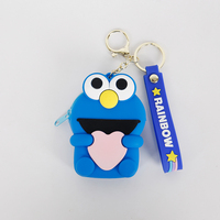Porte-monnaie en silicone personnalisé en gros, motif dessin animé, étanche, mini porte-monnaie en silicone, pochette porte-clés pour enfants, cadeau et promotion