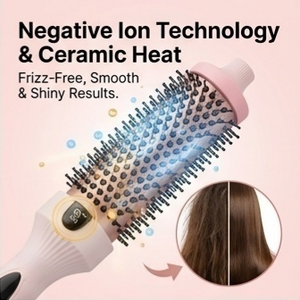 1.5 pouces baril thermique sèche-cheveux <span class=keywords><strong>brosse</strong></span> ion négatif volumisé éruption Look infrarouge chauffé cheveux friser <span class=keywords><strong>brosse</strong></span> électrique français - Product Image 5