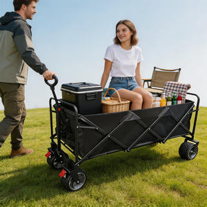 Direct Factory 1.3m Extended 400L Pickup Style Camping Wagon 12-Bearing Heavy Duty All-Terrain Utility Cart 40HQ FCL MOQ 100 - Product Image 1