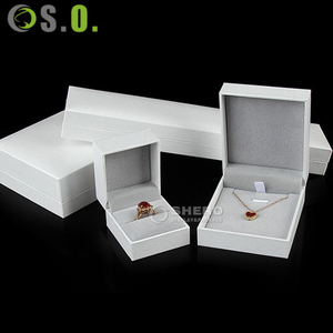 Wholesale Imitation Leather Paper Jewelry Box Set High Quality Lightweight for <b>Ring</b> Necklace Earring Display Protection - Product Image 4