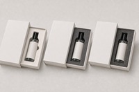 Boîte cadeau rigide minimaliste avec tiroir coulissant, impression personnalisée pour bijoux, cosmétiques, bougies, emballage haut de gamme de luxe