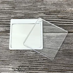 方形单面滑盖紧凑型镜子，定制塑料口袋镜子
