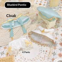 Vêtements pour poupées en peluche de 10 cm, ensemble motif Bluebird, motif étoile de mer, style japonais et coréen, vêtements Lulu, petit cadeau