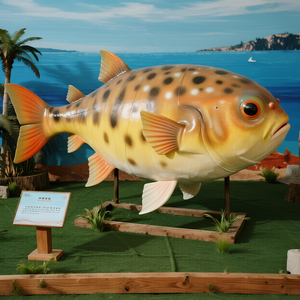 Modèle de simulation en forme de poisson-globe fabriqué à la main pour l'éducation marine préscolaire de mariage affiche le centre commercial de nouveauté - Product Image 4