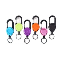 Porte-badge rétractable en plastique robuste Yyx avec cordon, tactique, personnalisé avec porte-clés