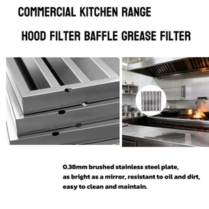 Dégraissant en acier inoxydable, filtres à graisse et à fumée, certifié CE pour les hottes <span class=keywords><strong>de</strong></span> cuisine commerciales à essence - Product Image 5