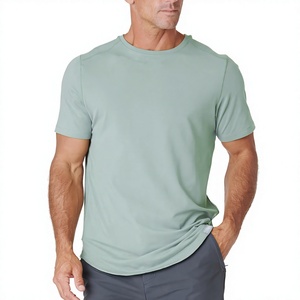 T-shirts en coton doux pour hommes, vente en gros, t-shirts unis, personnalisables avec logo, manches courtes, coupe classique - Product Image 1