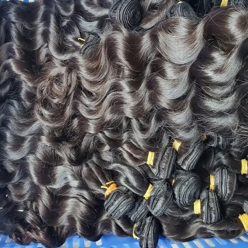 Gratis sampel pengiriman grosir distributor tenun rambut, rambut Virgin selaras kutikula mentah cerpelai, bundel rambut Remy perawan