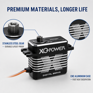 Servomoteur numérique sans noyau en acier inoxydable étanche 20KG S8020D haute précision pour voiture RC 1/12, camion, <span class=keywords><strong>hélicoptère</strong></span> XQ-POWER 8.4V - Product Image 3