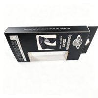 Boîte de vente en gros pour chaussettes de compression sportives noires, emballage avec fenêtre transparente, boîte de vente au détail vide pour chaussettes et bas