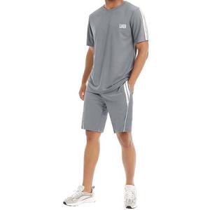 Coton respirant de haute qualité vierge deux pièces t-shirt et short ensemble surdimensionné de luxe personnalisé été hommes ensemble de shorts - Product Image 6