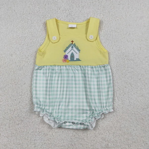 Conjunto de Ropa de Verano para Bebés Niños con Bordado y Estampado a Cuadros - Product Image 4