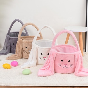 DAMAI <b>Easter</b> Bucket Party <b>Gift</b> Candy <b>Bag</b> <b>Easter</b> Decorated Hand <b>Bag</b> Cute Plush Rabbit <b>Easter</b> Bunny Baskets - Product Image 2