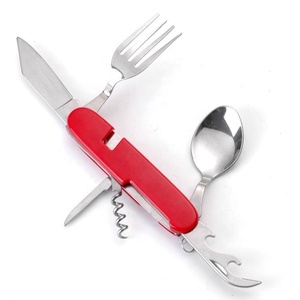 Herramientas de <span class=keywords><strong>Camping</strong></span>, Cubertería Portátil de Viaje 6 en 1, <span class=keywords><strong>Cubiertos</strong></span> <span class=keywords><strong>Plegables</strong></span> de Acero Inoxidable <span class=keywords><strong>para</strong></span> Exteriores, Utensilios de Supervivencia <span class=keywords><strong>para</strong></span> Viajes - Product Image 6