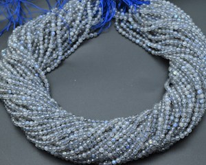 Cuentas Redondas Facetadas de Labradorita Natural de 2mm, 3mm y 4mm, Cuentas Sueltas para la Fabricación de Joyería al por Mayor - Product Image 2