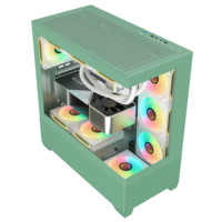 Boîtier d'ordinateur de jeu tendance 2024, fabrication ODM, boîtier PC de couleur mixte tendance, double verre trempé, boîtier d'ordinateur gamer ATX