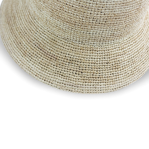 ST16 夏季沙滩手提帽 男女通用 天然拉菲草平顶渔夫帽 - Product Image 6