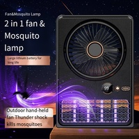 Lampe anti-moustiques de camping avec ventilateur, rechargeable, pour usage domestique et extérieur, batterie intégrée, lampe UV, attracteur automatique de moustiques, répulsif