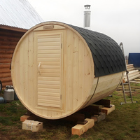 Sauna de Barril Ovalada de Cedro Rojo para Exteriores, Cabina de Sauna de Madera Sólida con Puerta Redonda, Ventanas Laterales Dobles, Base de Soporte de Madera, Sala de Spa