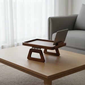 Plateau de canapé rectangulaire en bois sculpté moderne, pliable, facile à nettoyer, pour salon - Vente en gros - Product Image 1