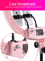 Anneau lumineux LED pour selfie CPYP, 45 W, dimmable, 18 pouces, fabricant, anneau lumineux de 18 pouces avec trépied