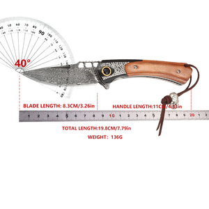 Coltello Pieghevole EDC Bochen 2026 in Acciaio Damascato Forgiato Silver Drake-Survival Blade <span class=keywords><strong>per</strong></span> Campeggio, Caccia e Attività all'Aperto - Product Image 6