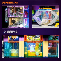 Lumibricks 17007 Lumières Série Cyberpunk Magasin de Mode Vue sur Rue Jouets à Assembler Modèle Ornement Cadeaux pour Enfants Blocs de Construction