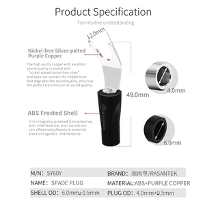 RASANTEK OEM ODM Hi-end динамик штекер HIFI U/Y посеребренный лопатка банановый разъем динамик Hi-Fi аудио разъем - Product Image 6