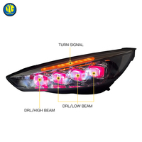 Phare avant YU GUANG pour Ford Focus MK3 2015-2018, amélioration des phares, LED cristal, pièces automobiles, projecteurs de phares, feux de jour DRL