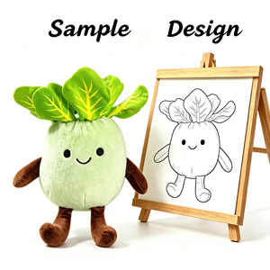 Collection de jouets en peluche Famille Végétale – Peluches moelleuses en forme de nourriture avec visage souriant pour enfants - Product Image 1