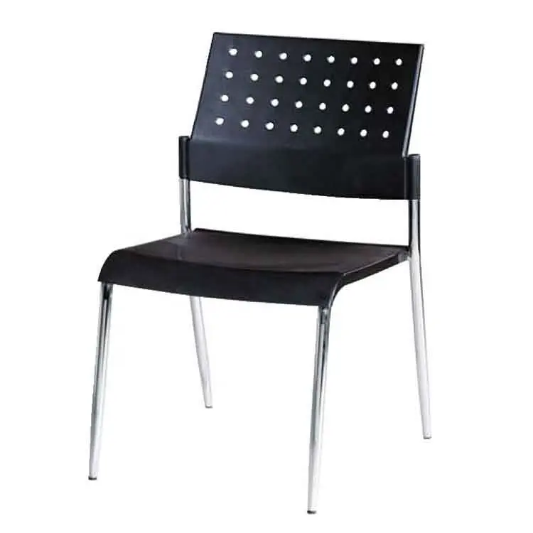 Kuwccd — chaise en plastique, siège en acier, pour salle de conférence, invités, formation et entrainement, avec pied en acier, sans pneu, vente en gros