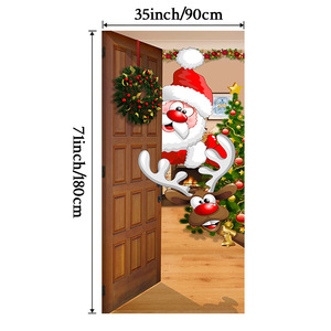 Cubierta <span class=keywords><strong>para</strong></span> Puerta <span class=keywords><strong>de</strong></span> Feliz <span class=keywords><strong>Navidad</strong></span>, Decoración Festiva <span class=keywords><strong>para</strong></span> Ambiente <span class=keywords><strong>de</strong></span> Fiesta con Tela Colgante <span class=keywords><strong>de</strong></span> Diseño <span class=keywords><strong>para</strong></span> Marco <span class=keywords><strong>de</strong></span> Puerta - Product Image 6