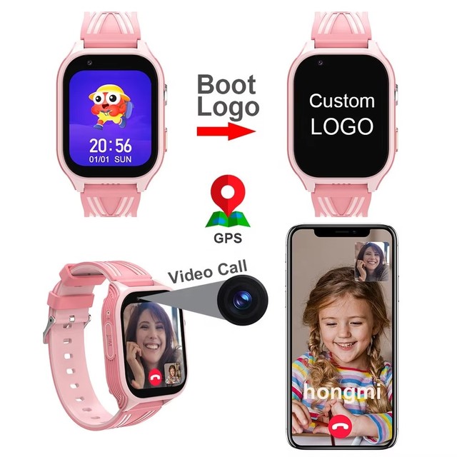 New DH18 Waterproof Smart Watch for Kids 4G Video Call Smart Watches with GPS Camera Smartwatch Children Boot Logo Low MOQ