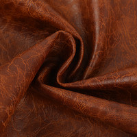Fabricants de cuir synthétique PU naturel imprimé en gros tissu de coton Faux cuir pour jupe